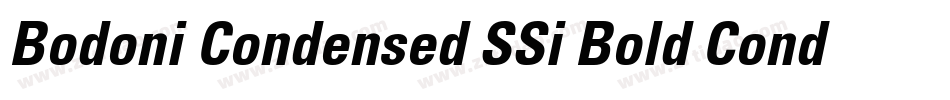 Bodoni Condensed SSi Bold Condensed字体转换